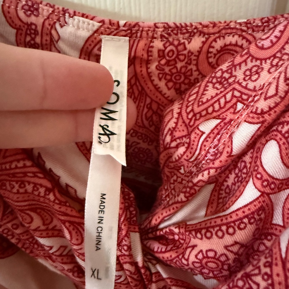Soma Red and White Paisley Dress - Picture 2 of 4